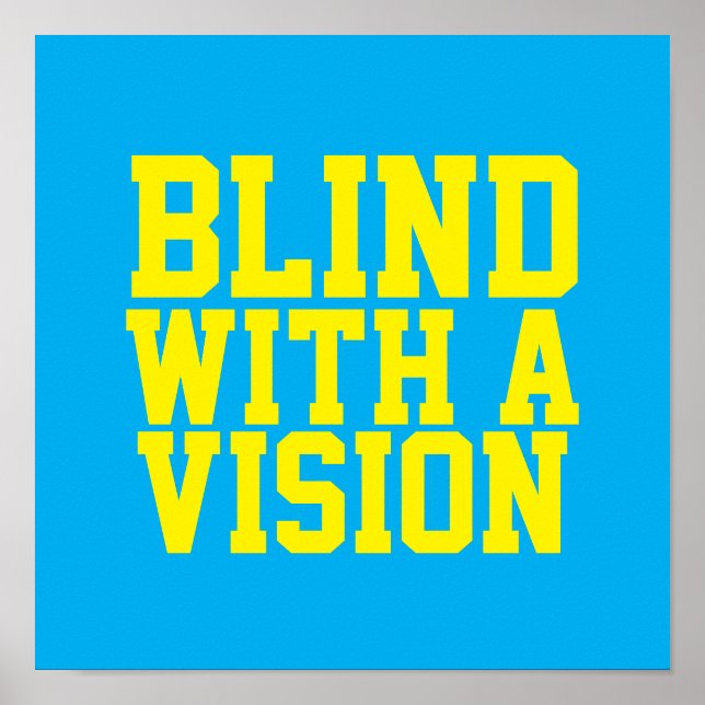 Póster Blind With A Vision Blue (Frente)