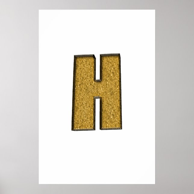Póster Bling Gold H (Frente)