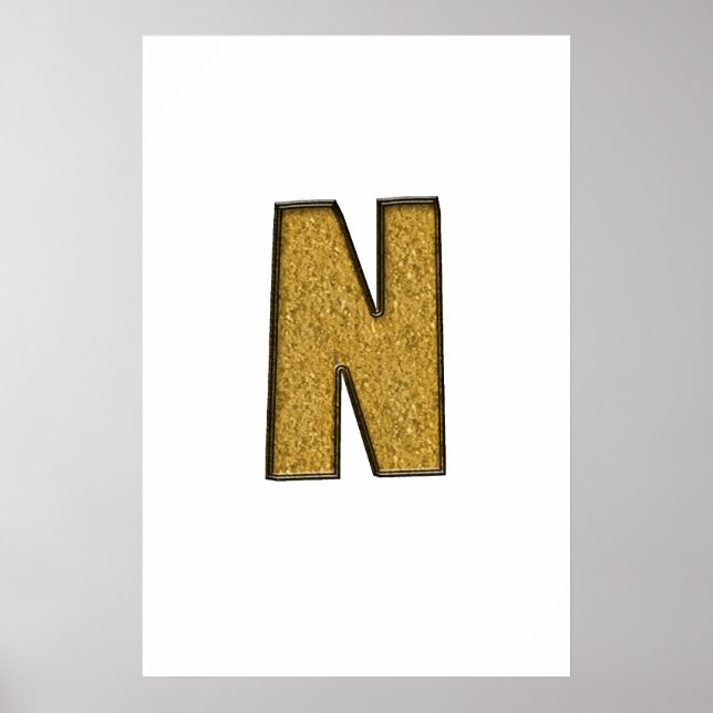 Póster Bling Gold N (Frente)