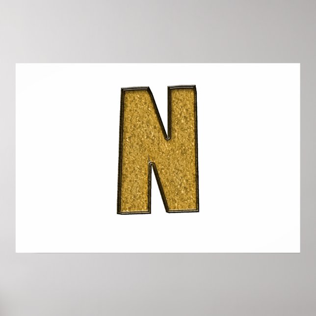 Póster Bling Gold N (Frente)