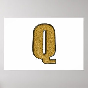 Póster Bling Gold Q
