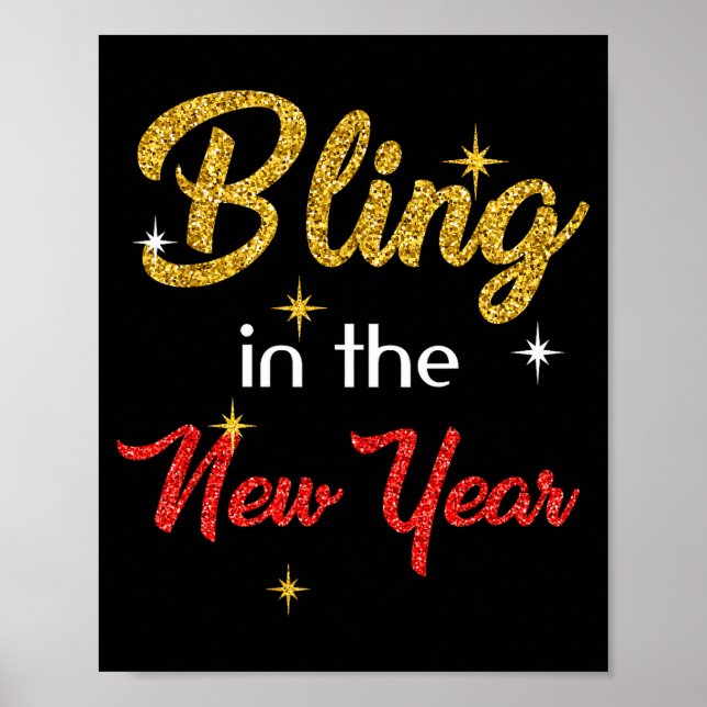 Póster Bling In The New Year Shirt _ New Year's Eve Holid (Frente)