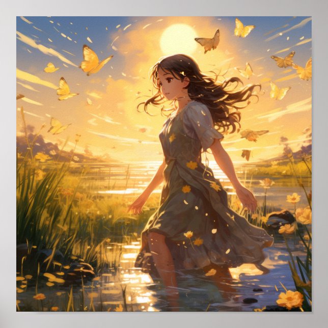 Póster Bliss de verano besado por el sol - Chica haitiano (Frente)