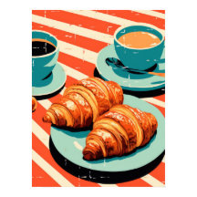 Bliss matutino: Croissants and Coffee