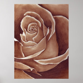 Póster Bliss matutino - Rosa en petróleo