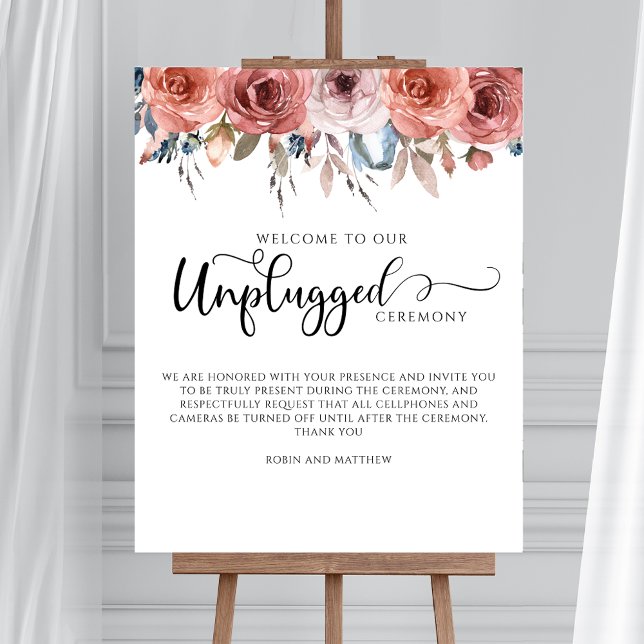 Póster Blissful Floral Rubor Blue Unplugged Ceremony Rótu (Subido por el creador)