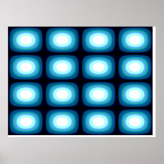 Póster Blobs azules de Op Art