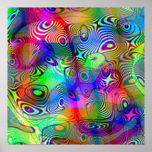 Póster Blobs psicodélicos