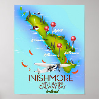 Póster Bloc de notas Inishmore Aran Islands Galway Bay Ir