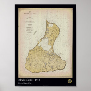 Póster Block Island 1914