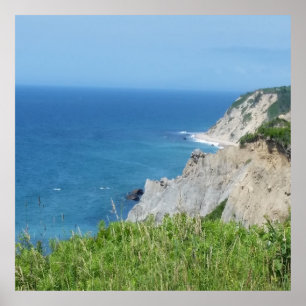 Póster Block Island Bluffs - Isla Block, Isla Rhode