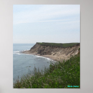 Póster Block Island costero, Rhode Island