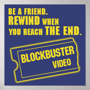 Póster Blockbuster Video Merchandis