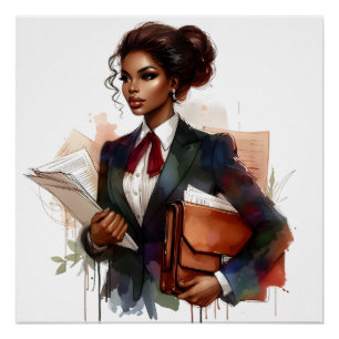 Póster Bloguero de blog de creador de influencias african