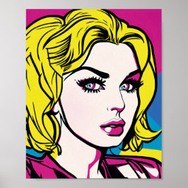 Póster blond Lady  - Pop Art Serie