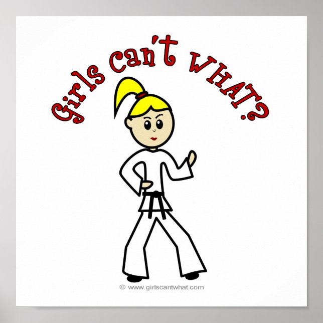 Póster Blonde Karate Chica (Frente)
