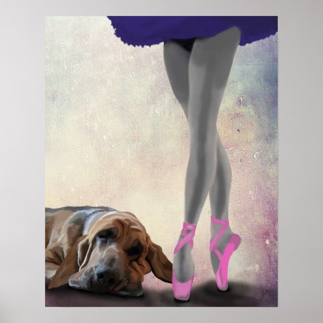 Póster Bloodhound Y Bailarín De Ballet (Frente)