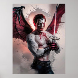 Póster Bloody Handsome Vampier Warrior Poster Art