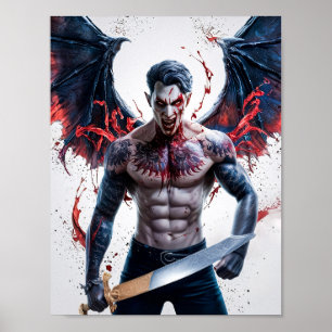 Póster Bloody Handsome Vampier Warrior Poster Art