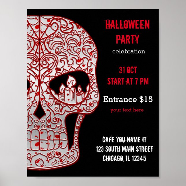 Póster Bloody Sugar Skull (Frente)