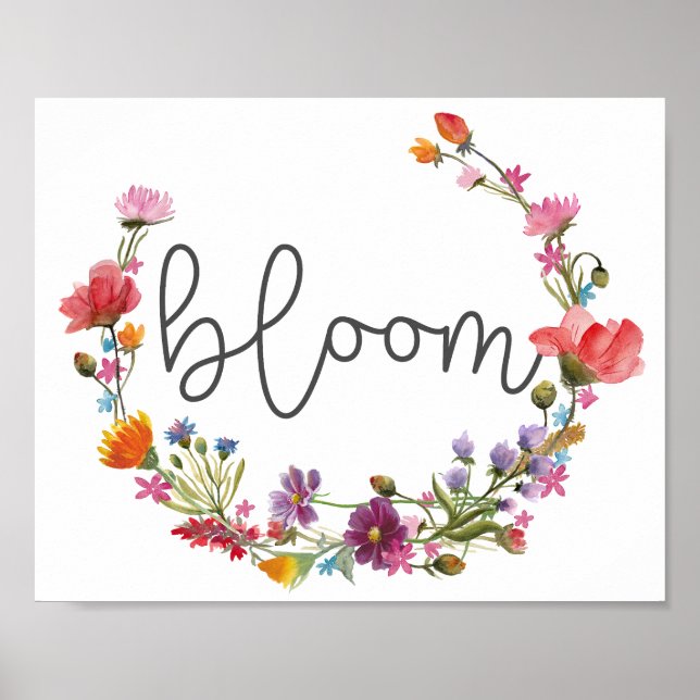 Póster Bloom, cita Inspiradora (Frente)