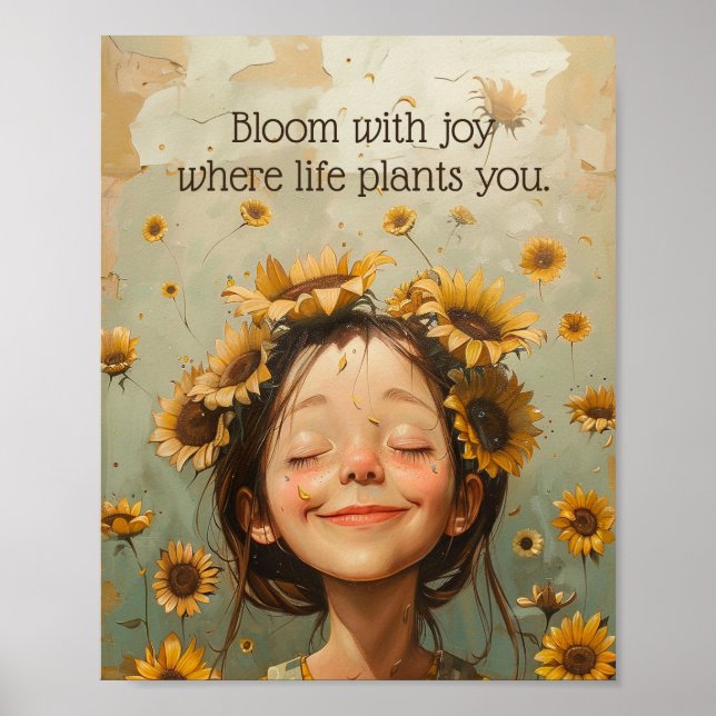 Póster Bloom con alegría (Frente)