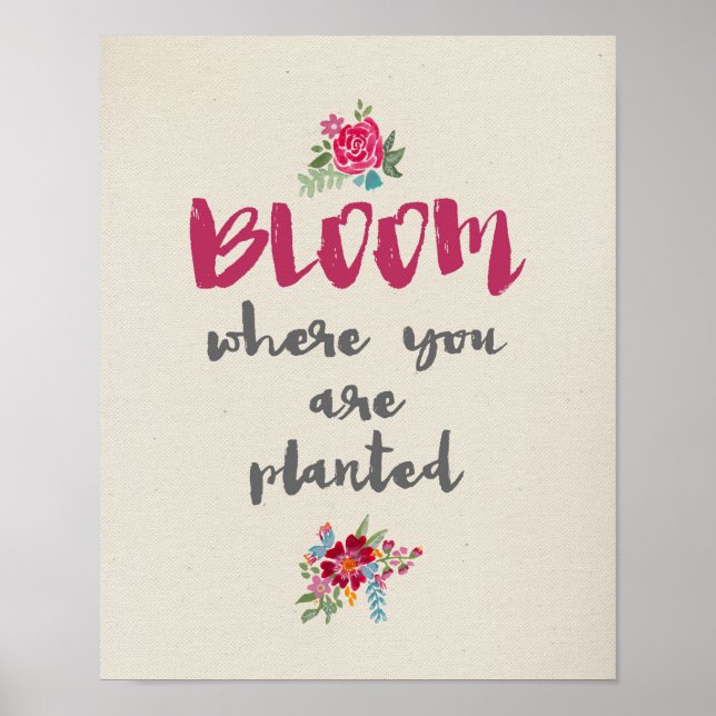 Póster Bloom donde te plantan Poster (Frente)