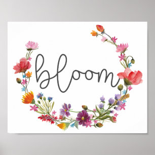 Póster Bloom, Inspirational Quote