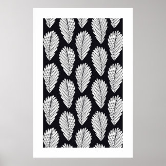 Póster Bloom nórdico - Floral geométrica de inspiración j