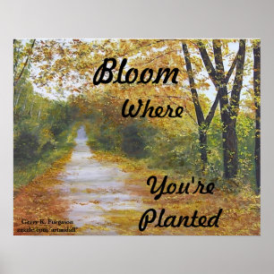 PÓSTER "BLOOM WHERE YOU'RE PLANTED" POSTER