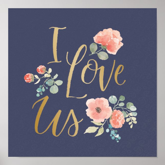 Póster Blooming Delight Blue | I Love Us (Frente)