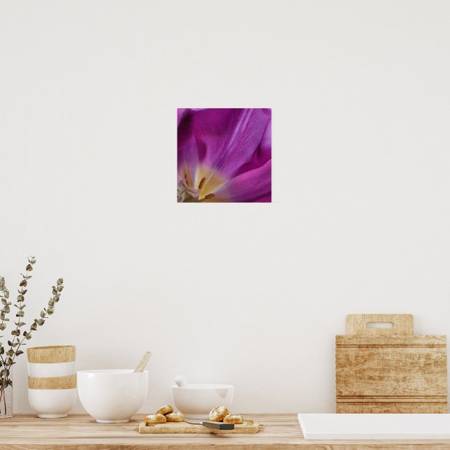 Póster Blooming Purple Tulip Print (Cocina)