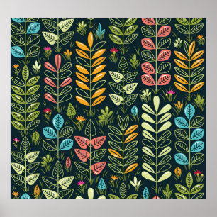 Póster Blooms Eternos: Elegancia floral dibujada a mano