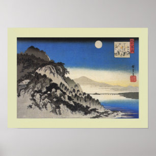 Póster Bloque de madera japonés