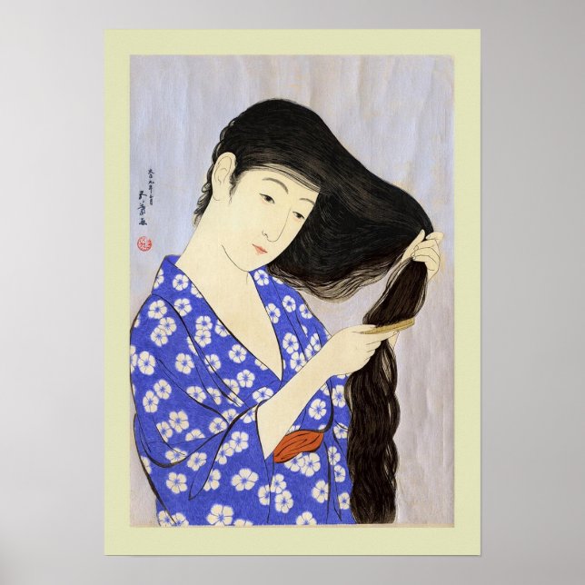 Póster Bloque de madera japonés (Frente)