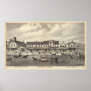 Póster Bloque de negocios, Parque Asbury, Nueva Jersey