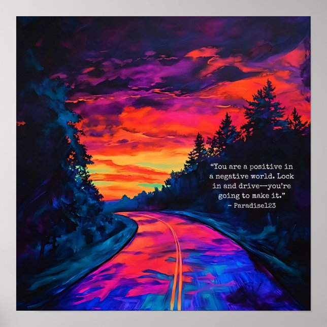 Póster bloquear y conducir (Frente)