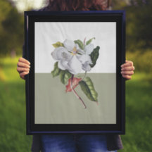 Bloqueo de color de la flor de la magnolia vintage