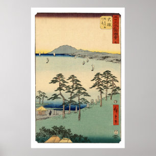 Póster Bloqueo de madera del mundo flotante Ukiyo-e japon