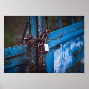 Póster Bloqueo de puerta antigua