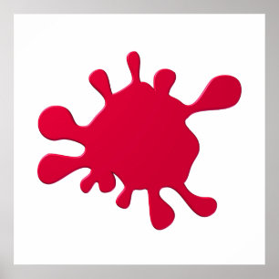 Póster Bloqueo de tinta roja