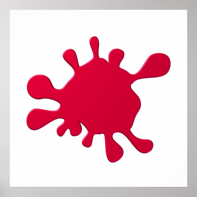 Póster Bloqueo de tinta roja (Frente)