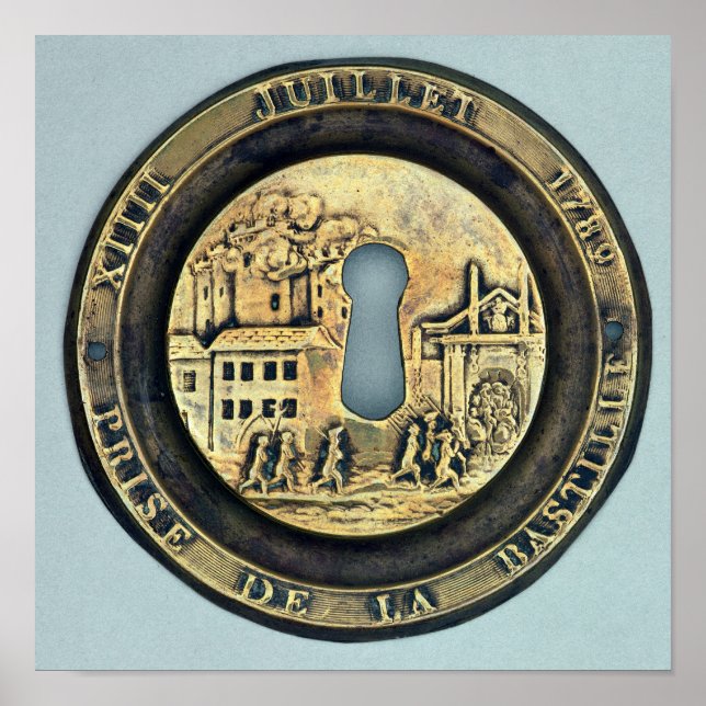 Póster Bloqueo que representa el asedio de la Bastilla (Frente)