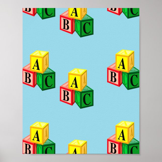 Póster bloques alfabéticos abc (Frente)