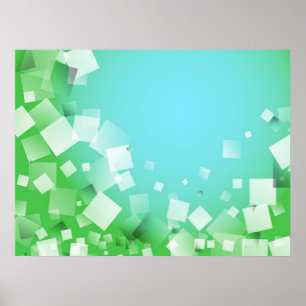 Póster Bloques azules