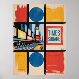 Póster Bloques de color de Times Square en NYC