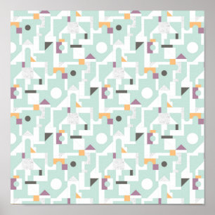 Póster Bloques de construcción - azul