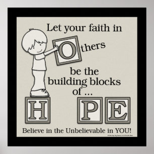 Póster Bloques de construcción de HOPE (con borde)