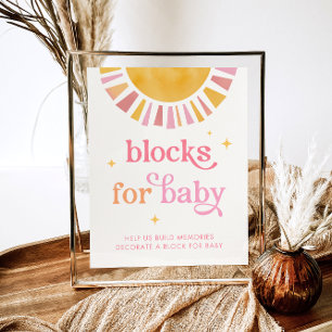 Póster Bloques de ducha de bebé Sunshine para lenguaje de