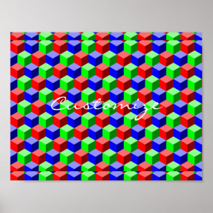 Póster Bloques de edificios coloridos Thunder_Cove 3-D